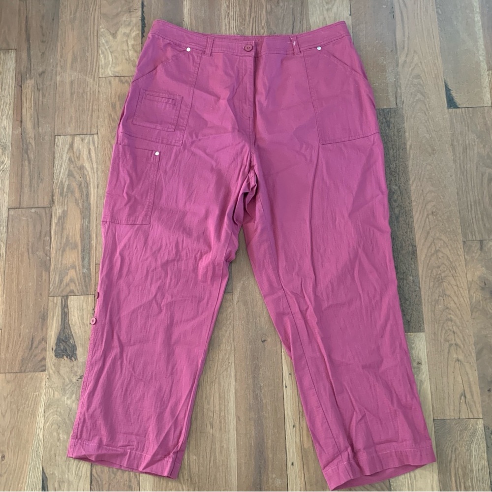 Denim & Co Purple Cotton/Spandex Pants Size 1X